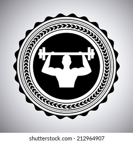 sport design over gray background vector illustration
