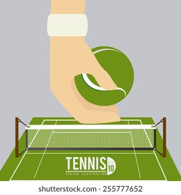 Sport design over gray background, vector illustration.