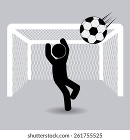 Sport design over gray background, vector illustration.