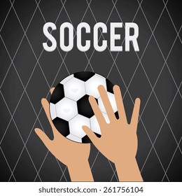 Sport design over gray background, vector illustration.