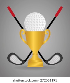 Sport design over gray background, vector illustration.