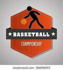 Sport design over gray background, vector illustration.