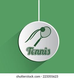 Sport design over green background, vector illustration 