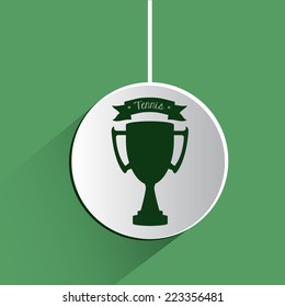 Sport design over green background, vector illustration 