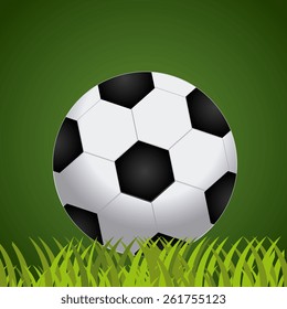 Sport design over green background, vector illustration.