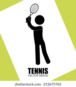 Sport design over green background,vector illustration