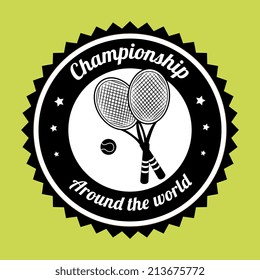 Sport design over green background,vector illustration