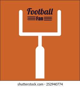Sport design over orange background, vector illustration.