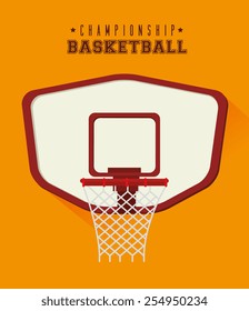 Sport design over orange background, vector illustration.