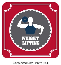 sport design over red  background vector illustration