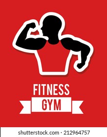 sport design over red background vector illustration