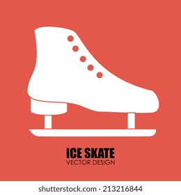 Sport design over red background, vector illustration