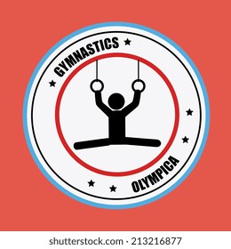 Sport design over red background, vector illustration