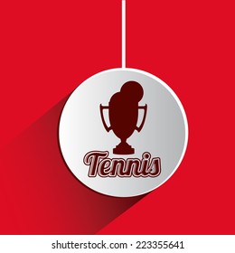 Sport design over red background, vector illustration 