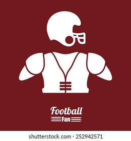 Sport design over red background, vector illustration.