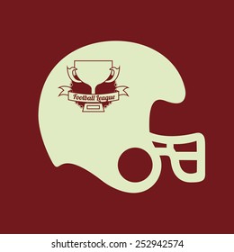 Sport design over red background, vector illustration.