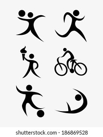 Sport design over white background, vector illustration