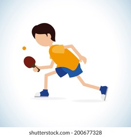 Sport design over white background, vector illustration