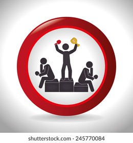 Sport design over white background, vector illustration.