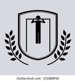 Sport design over white background, vector illustration.