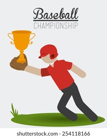 Sport design over white background, vector illustration.