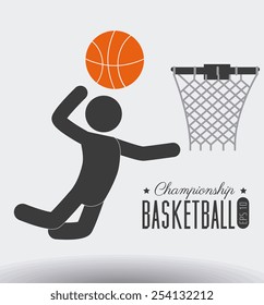 Sport design over white background, vector illustration.