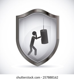 Sport design over white background, vector illustration 