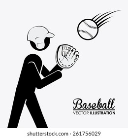 Sport design over white background, vector illustration.