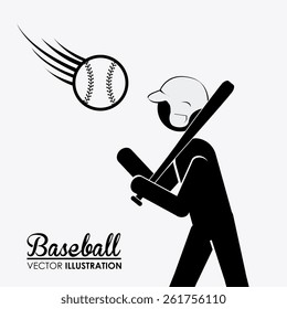 Sport design over white background, vector illustration.