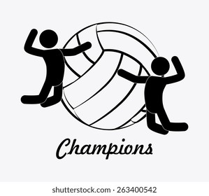 Sport design over white background, vector illustration.