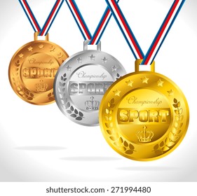 Sport design over white background, vector illustration.