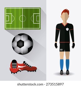 Sport design over white background, vector illustration.