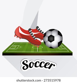 Sport design over white background, vector illustration.
