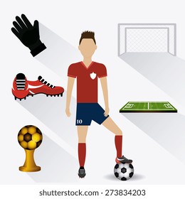 Sport design over white background, vector illustration.