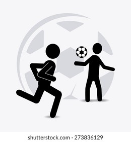 Sport design over white background, vector illustration.