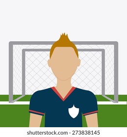 Sport design over white background, vector illustration.