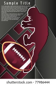 Sport Design Poster Series American Football. Vector Illustration.