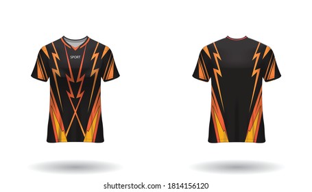 Sport design template  football jersey vector for football club. uniform front and back view.