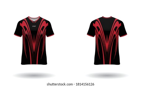 Sport design template  football jersey vector for football club. uniform front and back view.