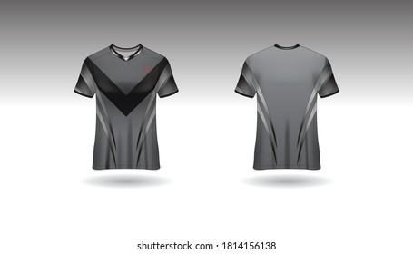 Sport design template  football jersey vector for football club. uniform front and back view.