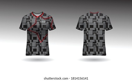 Sport design template  football jersey vector for football club. uniform front and back view.
