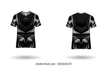Sport design template  football jersey vector for football club. uniform front and back view.