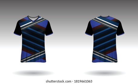 Sport design template  football jersey vector for football club. uniform front and back view