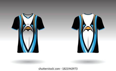 Sport design template  football jersey vector for football club. uniform front and back view