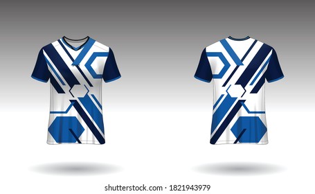 Sport design template  football jersey vector for football club. uniform front and back view