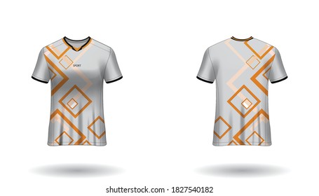 Sport design template  football jersey vector for football club. uniform front and back view