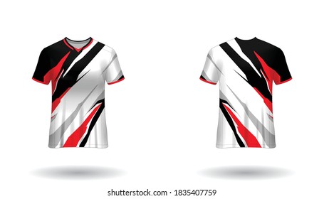  Sport design template  football jersey vector for football club. uniform front and back view.