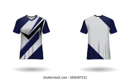 Sport design template  football jersey vector for football club. uniform front and back view