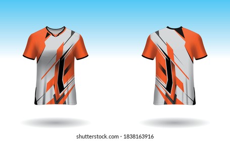 Sport design template  football jersey vector for football club. uniform front and back view