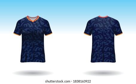 Sport design template  football jersey vector for football club. uniform front and back view